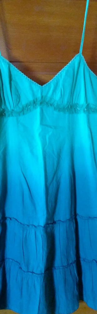 Green spaghetti strap dress